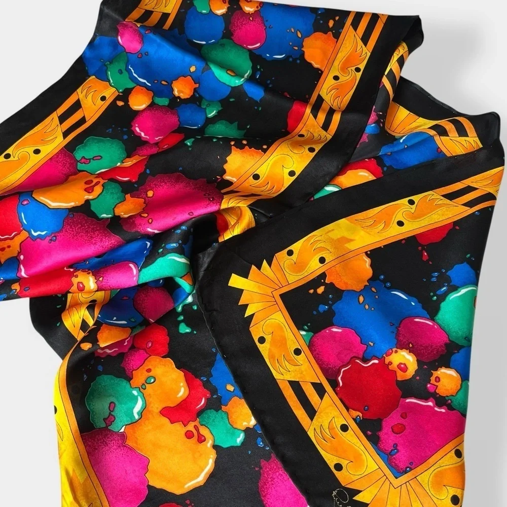 Rush Limbaugh Silk Scarf No Boundaries Paint Splatter Abstract